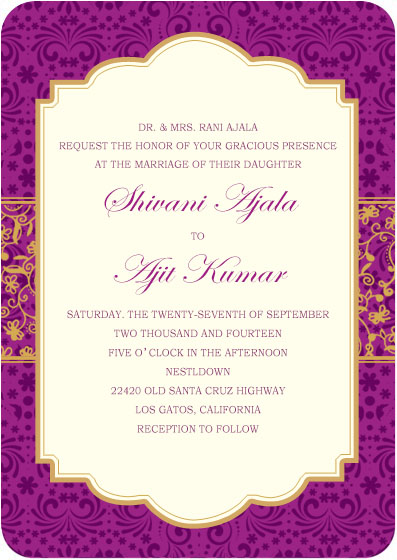 Purple Beautiful Fireworks Paper Cut Wedding Invitations HPI092