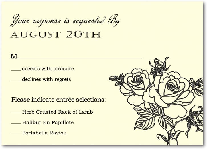 Exuberant Vitality Plant RSVP Cards HPR009