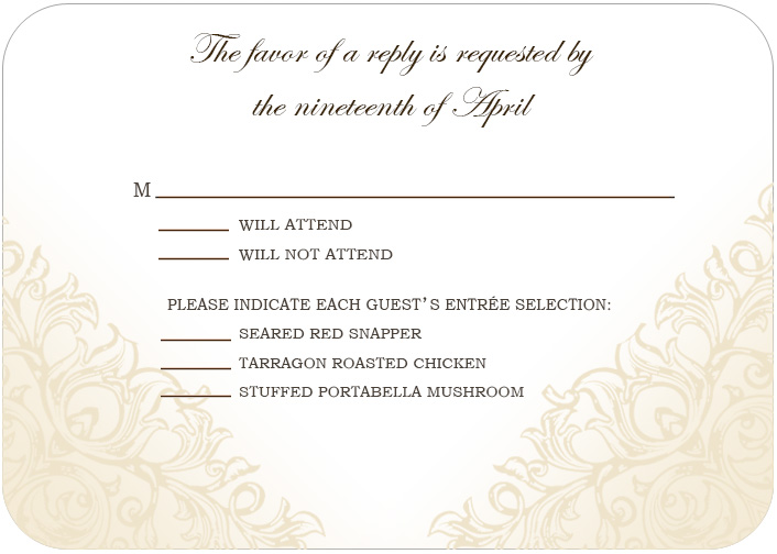 Ring Bell And Scroll Frame Response Card HPR014
