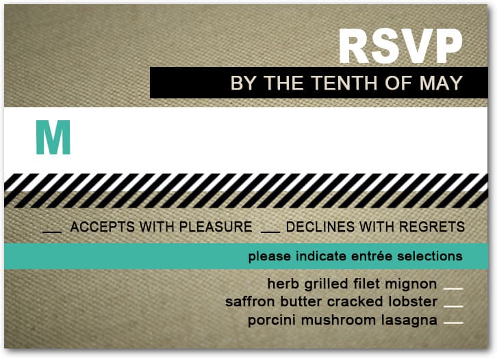 Creative Linen Cloth Response Cards HPR026