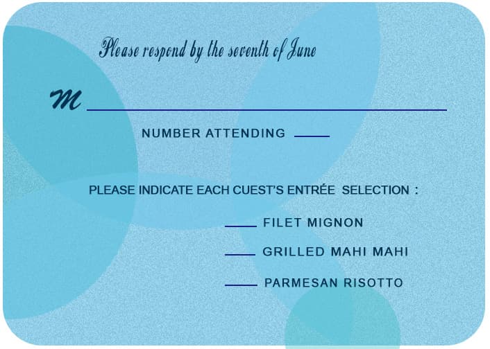 Funny Bubbles Overlapping RSVP Cards HPR058