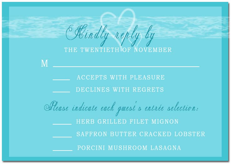 Heaven Of Double Heart Respond Cards HPR065