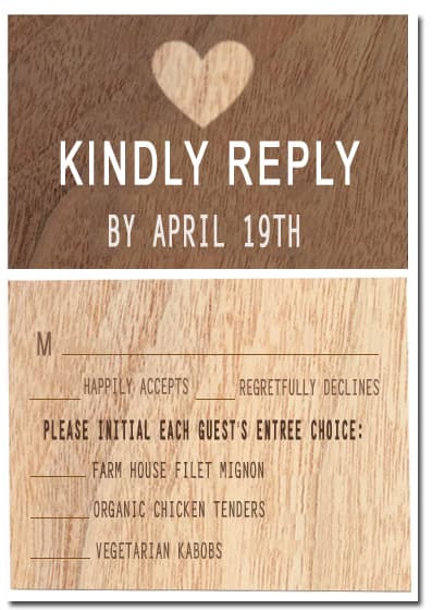 Wood Texture Heart Responds Cards HPR068