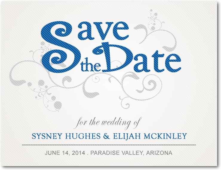 Mr And Mrs artistic Save The Date Card HPS001