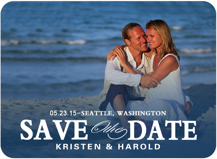 Beach And Seawater Photo Save The Dates HPS007