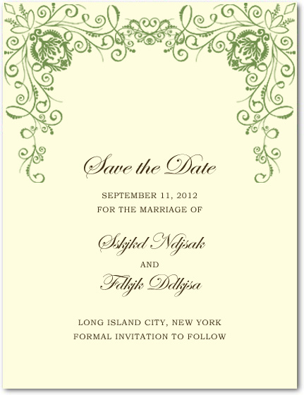 Green Animate Parasites Save The Date Card HPS021