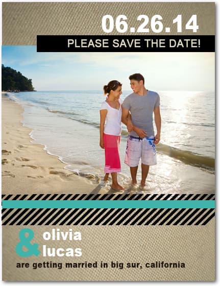 Creative Linen Cloth Save The Date Cards HPS026