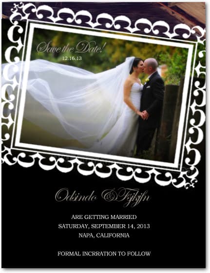 Stamp Photo Masterpiece Save The Date Cards HPS029