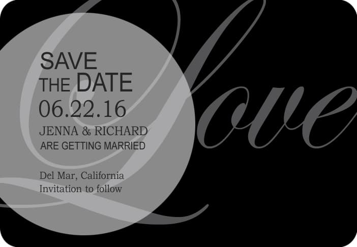 Love Title Theme Wedding Save A Date Cards HPS041