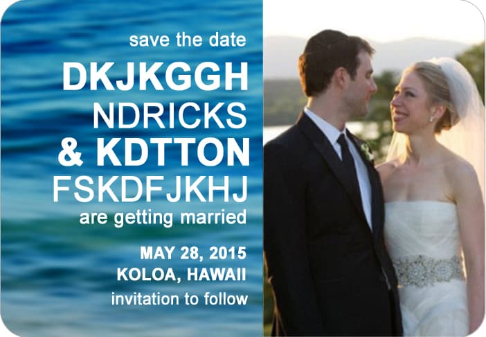 Blue Ocean Water Save The Dates Cards HPS046