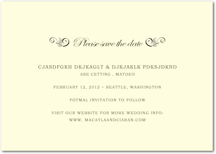 Windswept Simple symmetrical Wedding Save The Dates HPS048