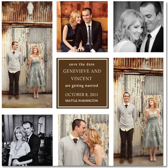 Chocolate Photo Album Save The Dates Cards HPS067