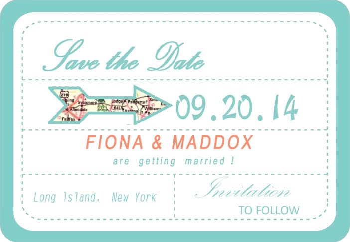 Treasure Map Save The Dates Cards HPS070