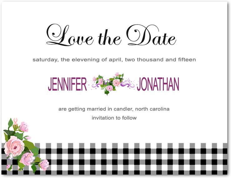 Clear And Fresh Lake Flower Deco Save The Date HPS084