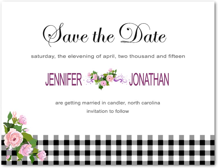 Clear And Fresh Lake Flower Deco Save The Date HPS084