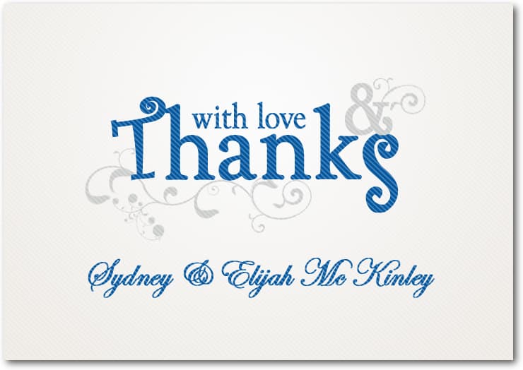 Mr And Mrs artistic Thank You Card HPT001