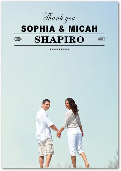 Sky And Floating Grass Photo Thanks Card HPT002