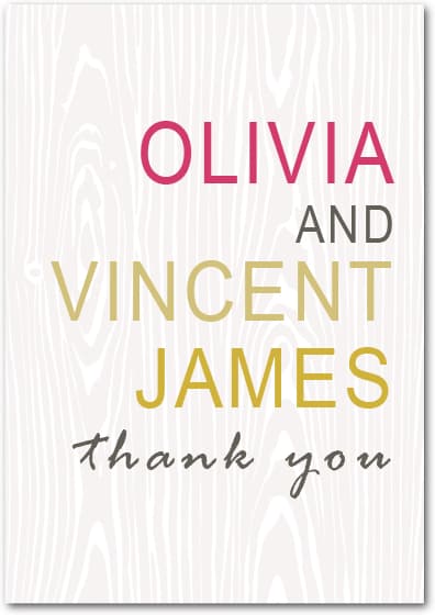 Simple Idyllic Wood Details Thanks Card HPT006