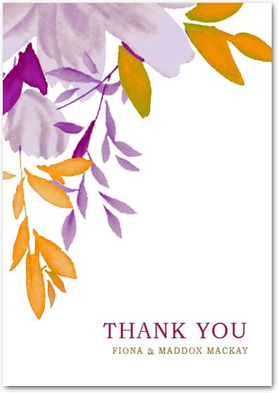 Chinese Ink And Wash Color Thank You Card HPT012