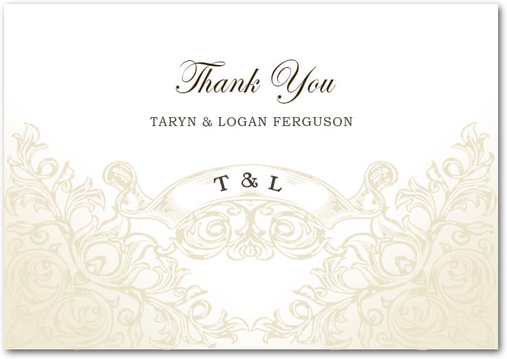 Ring Bell And Scroll Frame Thank You Card HPT014