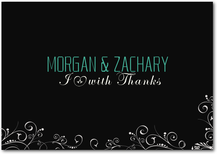 Black And White Thank You Card HPT024