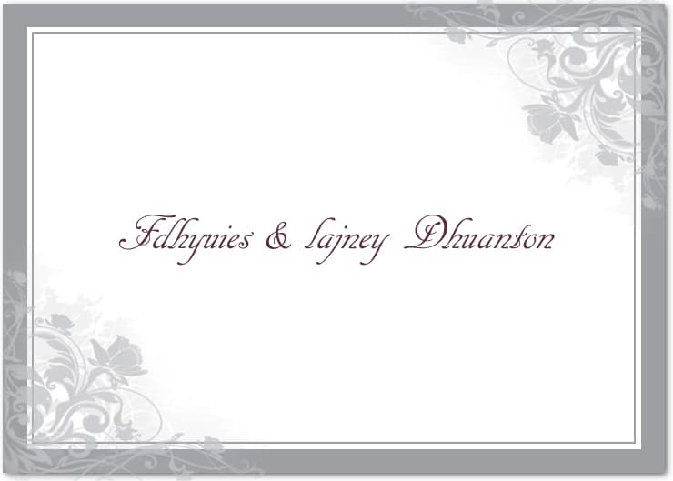 Chic Smoke Flower Thank You Card HPT027