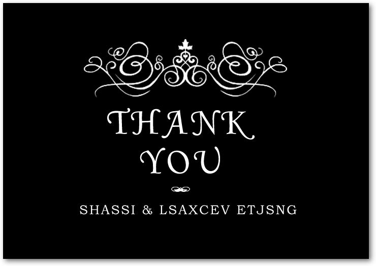 Candlestick Stick Figure Thank You Card HPT030