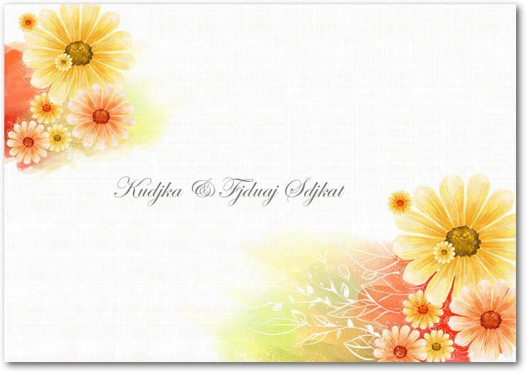 Summer Sunflower Bright Wedding Thanks You Card HPT039