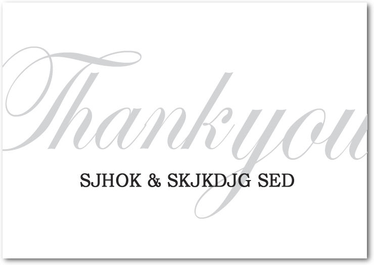 Love Title Theme Wedding Thanks You Card HPT041