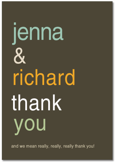 Simple Title Thanks Cards HPT061