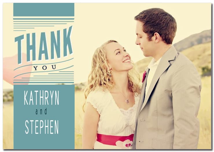 Gorgeous Postcard Thanks Cards HPT063