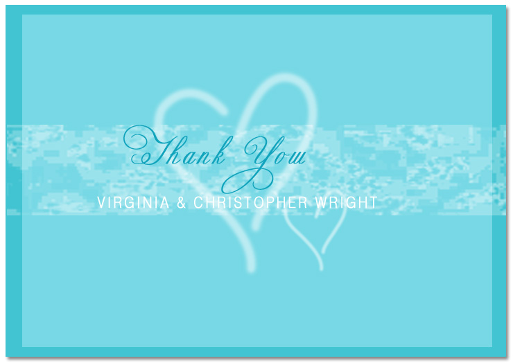 Heaven Of Double Heart Thanks Cards HPT065