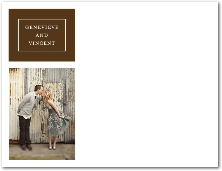 Chocolate Photo Album Thanks Cards HPT067