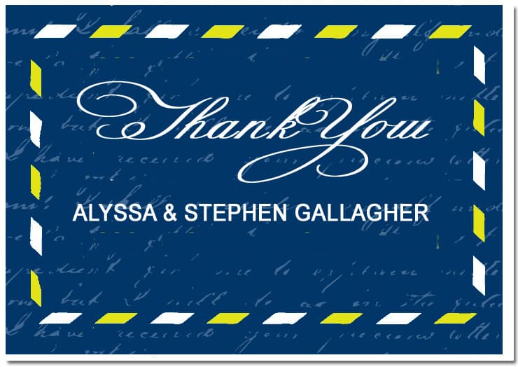 Post American Map Thanks Cards HPT069