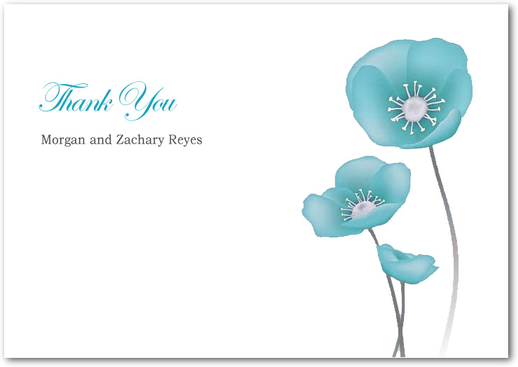 Lively Watercolor Lotus Flower Thank You Card HPT073