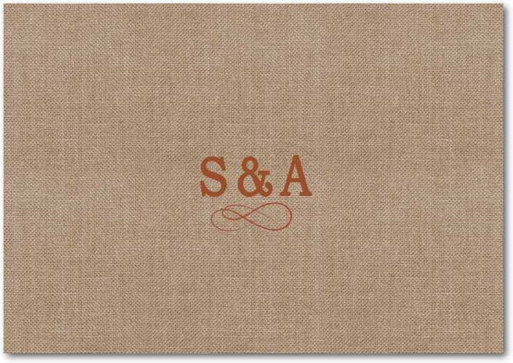 Imitation Burlap Embroidery Style Thanks You Card HPT096