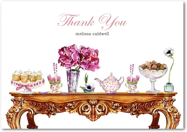 Colorful Wedding Table Drecor Thank You Card HPT102