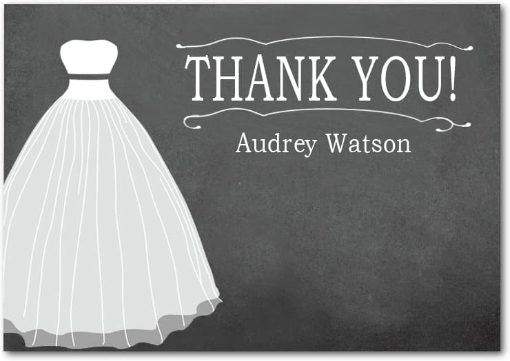 Black Couture Thank You Cards HPT120