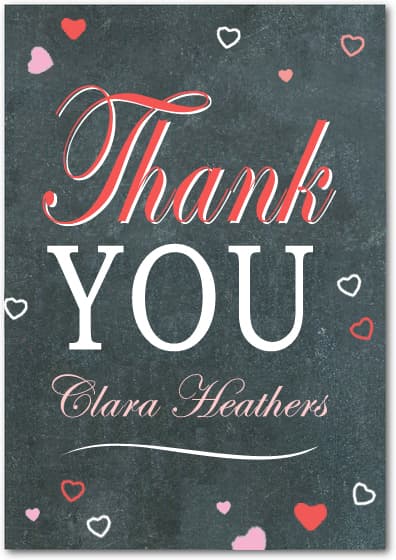 Sweetheart Blackboard Thank You Cards HPT121