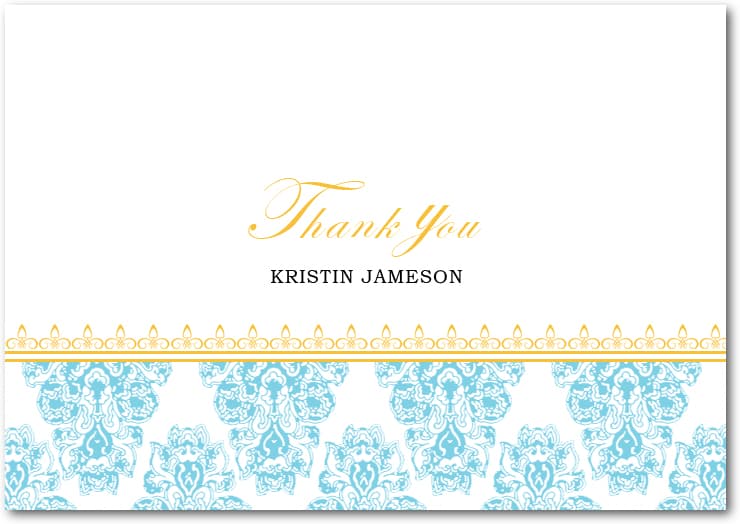 Elegance Brocade Thank You Card HPT129