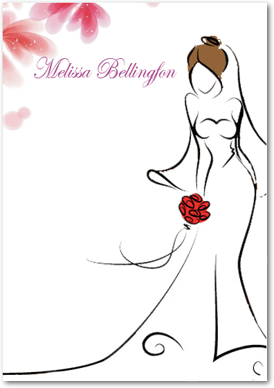 Dress Floating Thank You Card HPT133