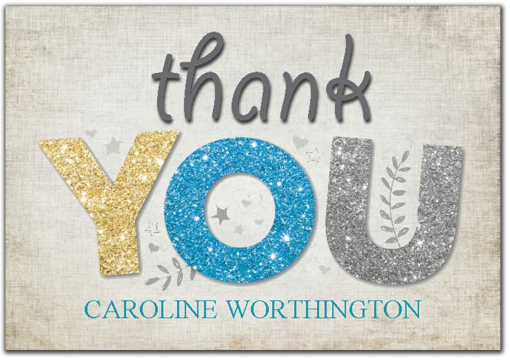 Leaf Boy Star Thank You Cards HPT231