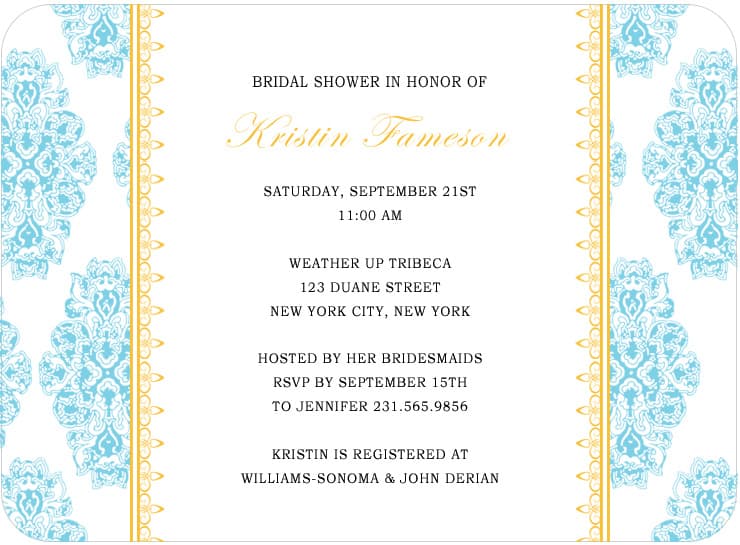 Brocade Bridal To Be Celebration Cards HPB129 Brocade Bridal To Be Celebration Cards HPB129