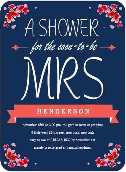 The Soon To Be Mrs Bridal Shower Invitation HPB131 The Soon To Be Mrs Bridal Shower Invitation HPB131