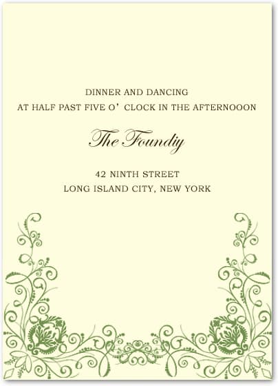 Green Animate Parasites Reception Cards HPC021