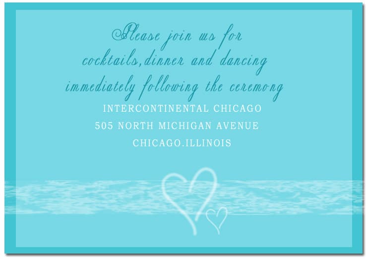 Heaven Of Double Heart Reception Card HPC065