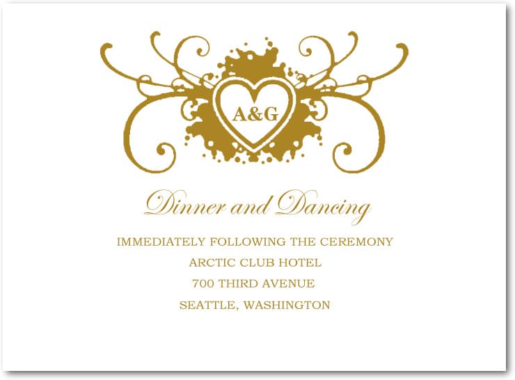 Heart Burst Into Bloom Reception Cards HPC077