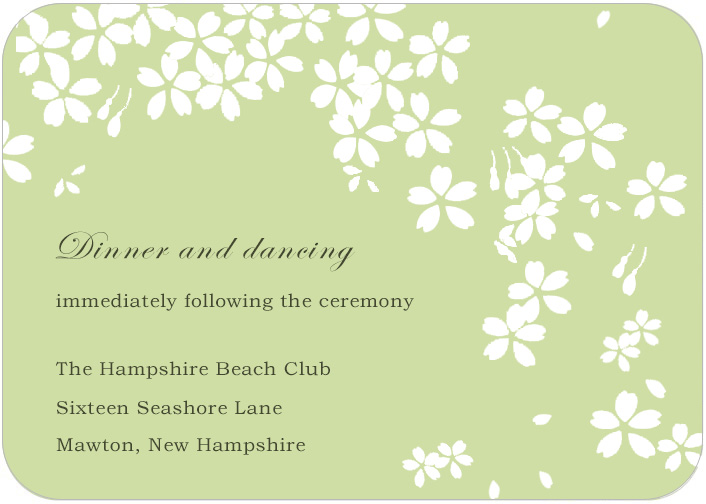 Elegance Rains Of Flower Petals Reception Cards HPC187