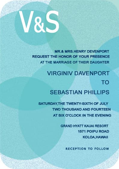 Funny Bubbles Overlapping Wedding Invitations HPI058