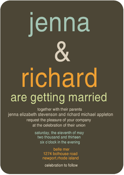 Simple Title Wedding Invitation Cards HPI061